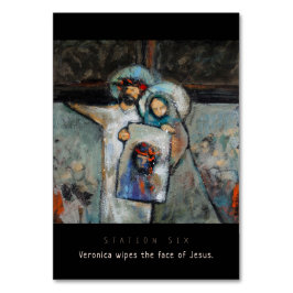 Station Six, Veronica wipes face, Prayer Kaart