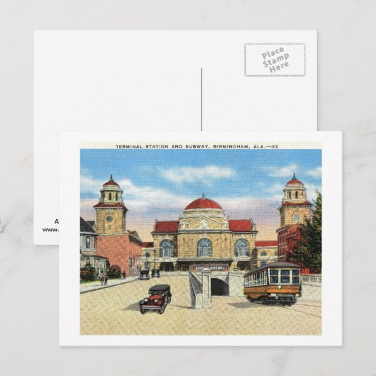 Station & Subway, Birmingham, Alabama  Briefkaart (Voorkant / Achterkant)