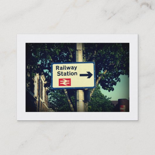 Station-teken (grens) visitekaartje (Voorkant)