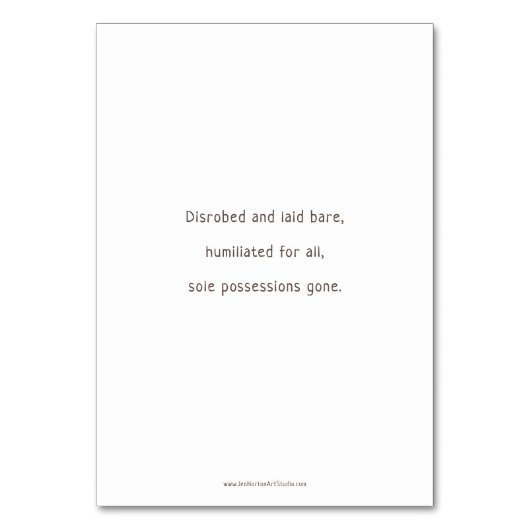 Station Ten, Jezus gestript, Kaart gebeden (Achterkant)