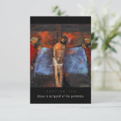 Station Ten, Jezus gestript, Kaart gebeden (Staand voorkant)