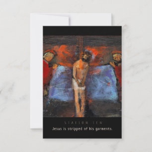 Station Ten, Jezus gestript, Kaart gebeden