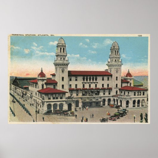 Station Terminal Train, Atlanta 1923 Poster (Voorkant)