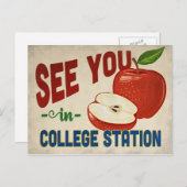 Station Texas Apple - Vintage Travel Briefkaart (Voorkant / Achterkant)