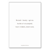 Station twee, Jezus accepteert Cross Prayer Kaart (Achterkant)