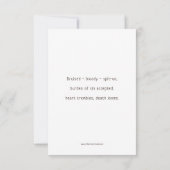 Station twee, Jezus accepteert Cross Prayer Kaart (Achterkant)