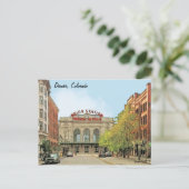 Station van de Unie, Denver, CO, reizen per trein Briefkaart (Staand voorkant)