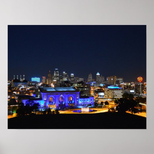 Station van de Unie in Blue, Kansas City (16x12) Poster (Voorkant)