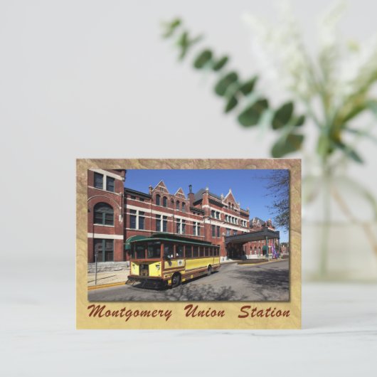 Station van de Unie, Montgomery, Alabama Briefkaart (Staand voorkant)