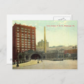Station van de Unie, Pittsburgh PA 1910  Briefkaart (Voorkant / Achterkant)