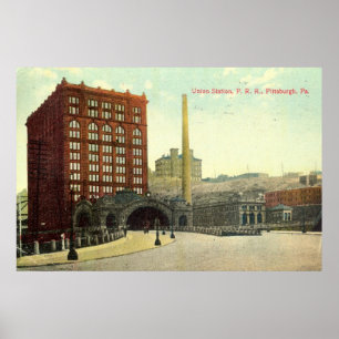 Station van de Unie, Pittsburgh PA 1910  Poster