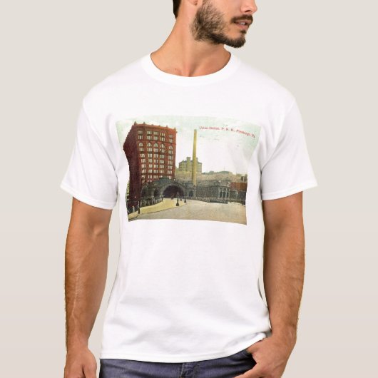 Station van de Unie, Pittsburgh PA 1910  T-shirt (Voorkant)