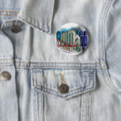 Station van de Unie - Route 66 - Chicago Ronde Button 5,7 Cm (In situ)