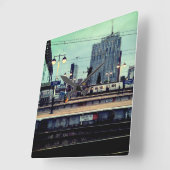 Station van Manchester, met uitzicht Vierkante Klok (Hoek)