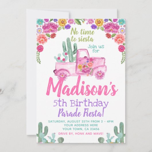 Station van Mexicaanse Fiesta Kaart (Voorkant)