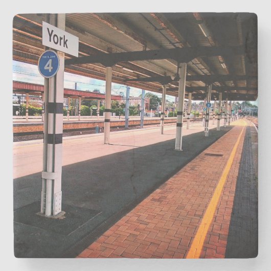 station van York Stenen Onderzetter (Voorkant)