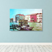 Station Vaporetto in Venetië Canvas Afdruk (Insitu (Houten vloer))