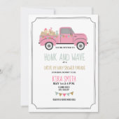 Station via Baby shower  roze vrachtwagen Kaart (Voorkant)