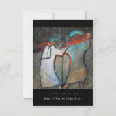 Station Vijf, Simon van Cyrene helpt, Prayer Kaart (Voorkant)