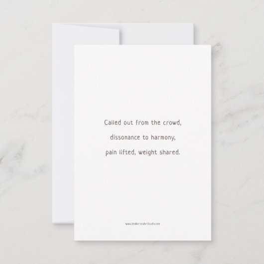 Station Vijf, Simon van Cyrene helpt, Prayer Kaart (Achterkant)