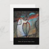 Station Vijf, Simon van Cyrene helpt, Prayer Kaart (Voorkant / Achterkant)