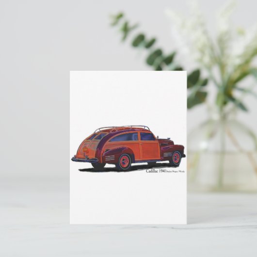 Station Wagon Briefkaart (Staand voorkant)