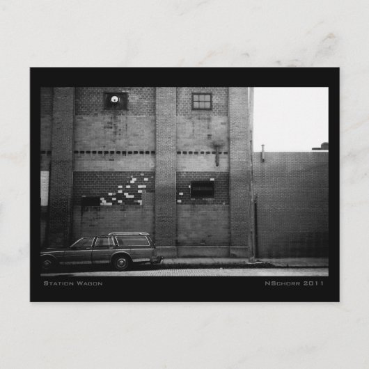 Station Wagon Urban Industrial Cityscape Briefkaart (Voorkant)