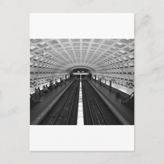 Station Washington DC Train Briefkaart (Voorkant)