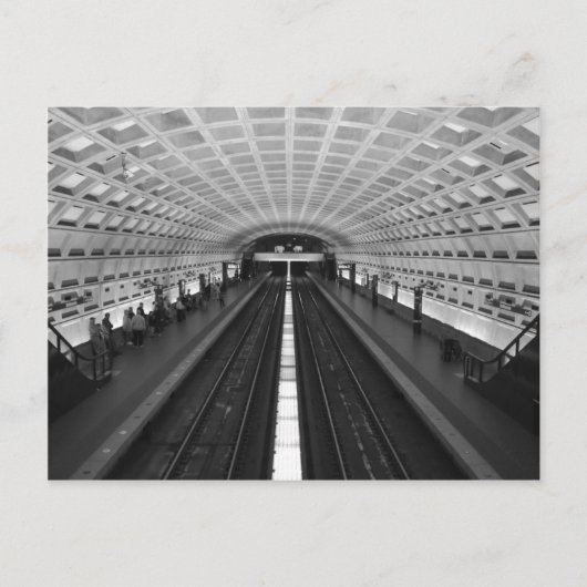 Station Washington DC Train Briefkaart (Voorkant)