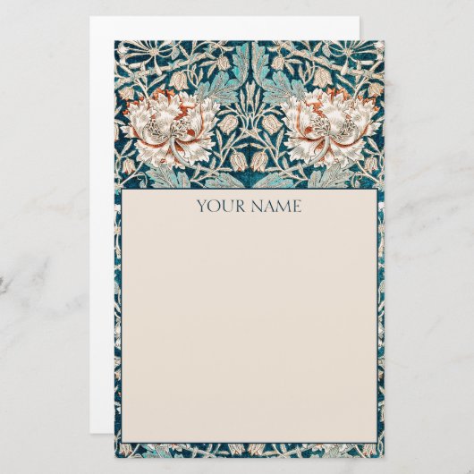 STATION : WILLIAM MORRIS : HONEYSUCKLE BRIEFPAPIER (Voorkant / Achterkant)