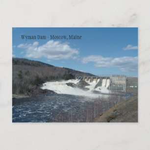 Station Wyman Dam Hydro, Moskou, Maine Briefkaart