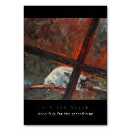 Station zeven, Jezus herfsten #2, gebeden Kaart