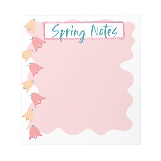 Stationair bell Flowers Spring Notes-Notitieblok Notitieblok (Voorkant)