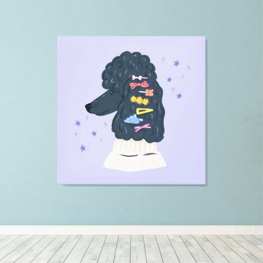 Stationair draaien met regenboogklemmen canvas afdruk (Insitu (Houten vloer))