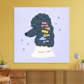 Stationair draaien met regenboogklemmen canvas afdruk (Insitu (Woonkamer))