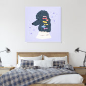 Stationair draaien met regenboogklemmen canvas afdruk (Insitu (Slaapkamer))