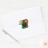 Stationair draaiende dag vierkante sticker (Envelop)