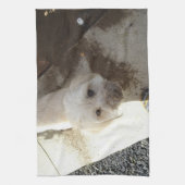 Stationair draaiende drager met vuil gezicht theedoek (Verticaal)