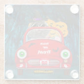 Stationair draaiende hond glazen onderzetter (Achterkant)