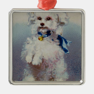 Stationair meetinstrument met blauw lint metalen ornament