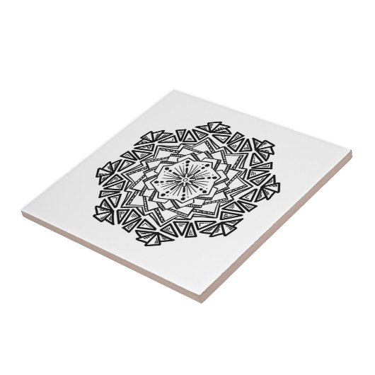 Stationair patroon tegeltje (Zijkant)