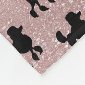 Stationair Roos Gold Glitter Fleece Deken (Hoek)