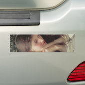 Stationair tranen (mooie vrouw in tranen) bumpersticker (Op auto)
