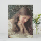 Stationair tranen (mooie vrouw in tranen) kaart (Staand voorkant)