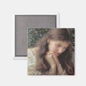 Stationair tranen (mooie vrouw in tranen) magneet (Voorkant / Achterkant)