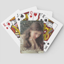 Stationair tranen (mooie vrouw in tranen) pokerkaarten