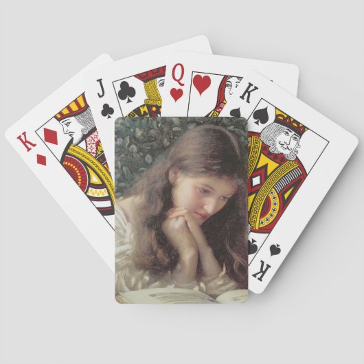 Stationair tranen (mooie vrouw in tranen) pokerkaarten (Achterkant)