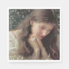 Stationair tranen (mooie vrouw in tranen) servet