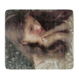 Stationair tranen (mooie vrouw in tranen) snijplank