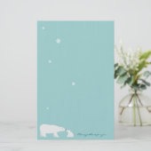 Stationaire Beren van de soort Cute Polar: Altijd  Briefpapier (Staand voorkant)